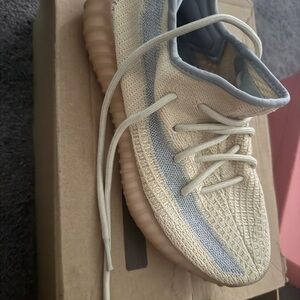 Stylish Beige and Blue Sneakers